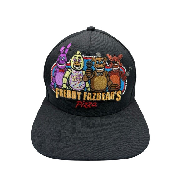 Five Nights at Freddys Fazbears Pizza Hat Snapback Black Cap Embroidered 2017! - Picture 1 of 8